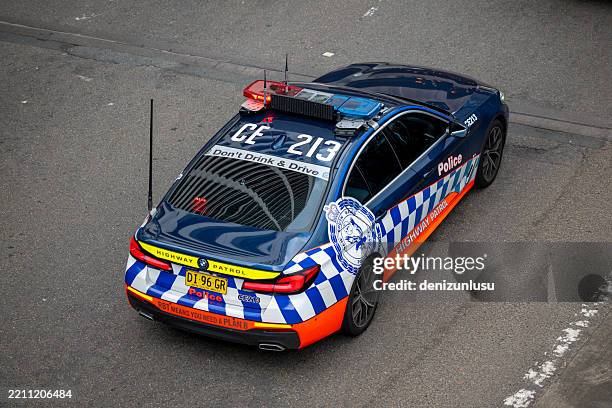 australian police car in sydney, australia - police car stock pictures, royalty-free photos & images