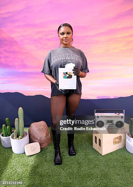 Amaarae attends YouTube + Coachella 2025 at Empire Polo Club on April 20, 2025 in Indio, California.