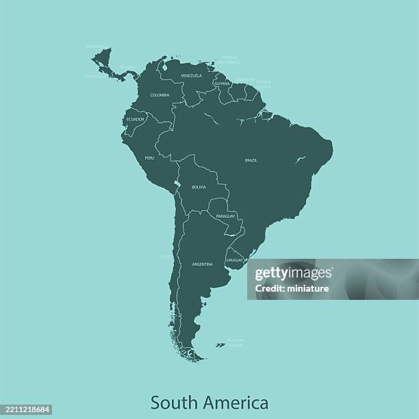 bildbanksillustrationer, clip art samt tecknat material och ikoner med south america map - sydamerika