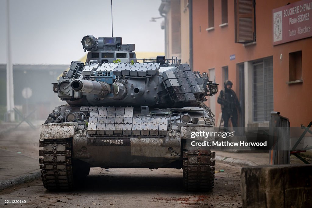 Welsh Tank A Leclerc main battle tank during operation Ghaulish on April 24 ...