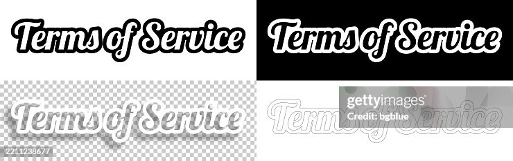 Service Text Image Terms Of Service Text For Design Blank White And Black Backgrounds Line ...