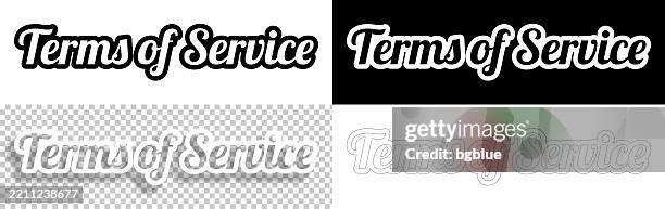 Service Design Text Terms Of Service Text For Design Blank White And Black Backgrounds Line ...
