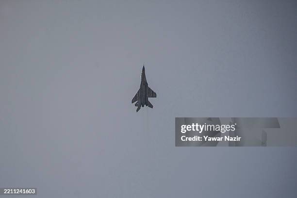 Indian Air Force fighter jets flying in the sky as the tension remains high between India and Pakistan, following a deadly attack in Pahalgam that...