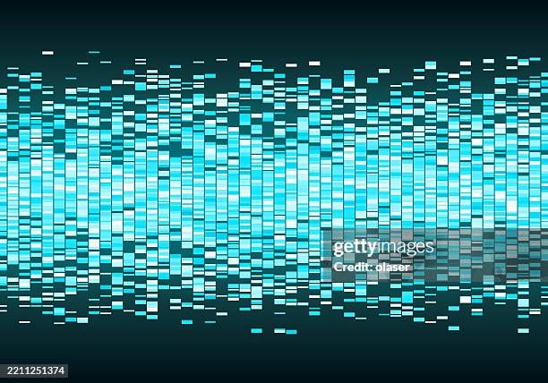 turquoise dna test map bands - dna replication stock illustrations
