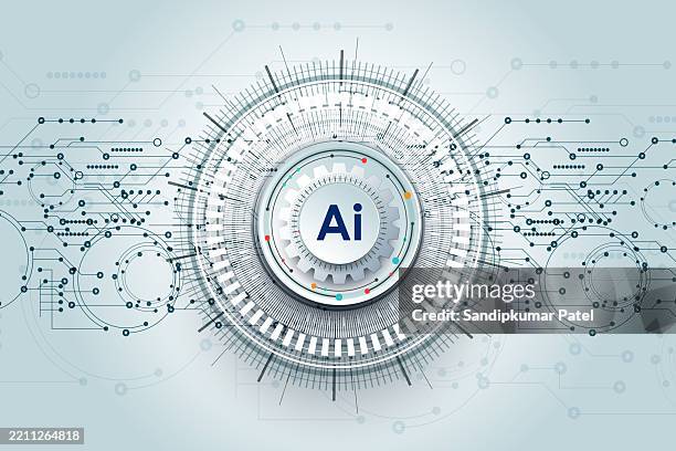 illustrazioni stock, clip art, cartoni animati e icone di tendenza di intelligenza artificiale, background tecnologico, sfondo astratto, concetto futuristico, blockchain, realtà aumentata - ai wireframe