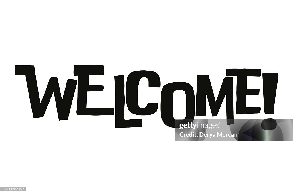 Welcome typography banner stock illustration
