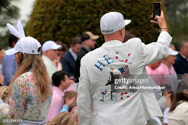 Supporter of President Donald Trump attends the White House Easter Egg Roll on the South Lawn of the White House on April 21, 2025 in Washington, DC....