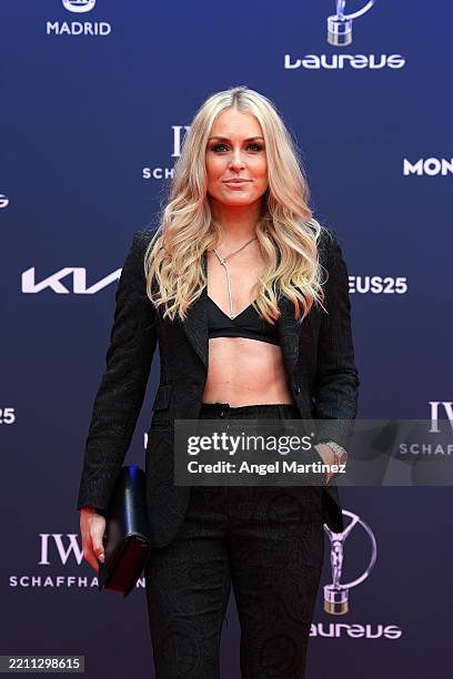 Lindsey Vonn poses at the Laureus World Sports Awards Madrid 2025 at Galería de Cristal on April 21, 2025 in Madrid, Spain.