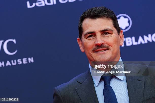 Iker Casillas poses at the Laureus World Sports Awards Madrid 2025 at Galería de Cristal on April 21, 2025 in Madrid, Spain.