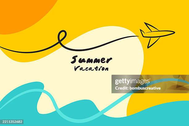 summer vacation background - sun over ocean stock illustrations