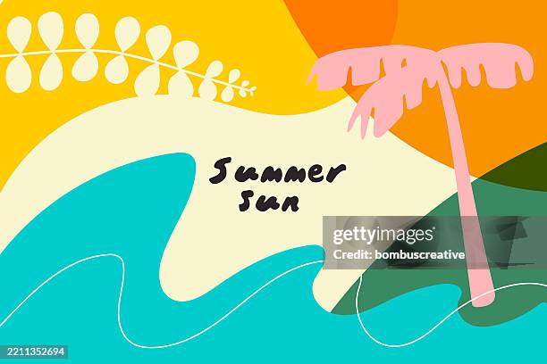 summer sun background - screen saver stock illustrations