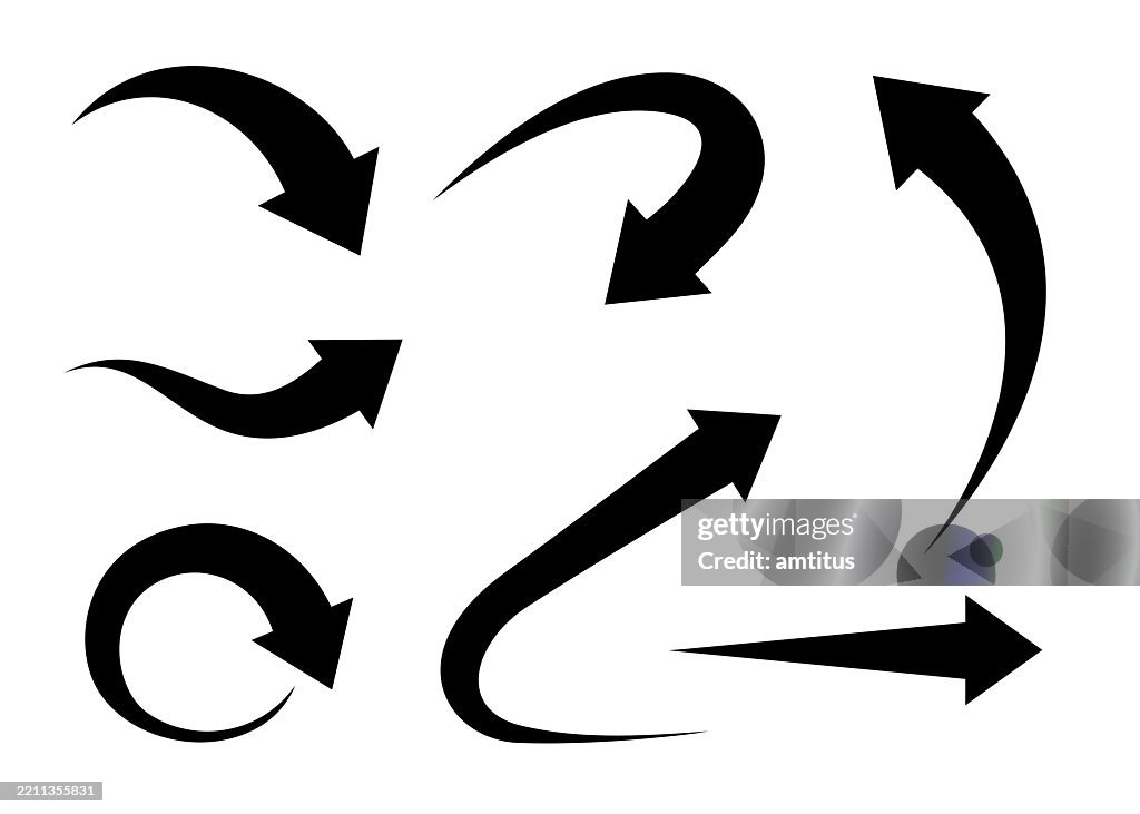 Set di frecce piegate