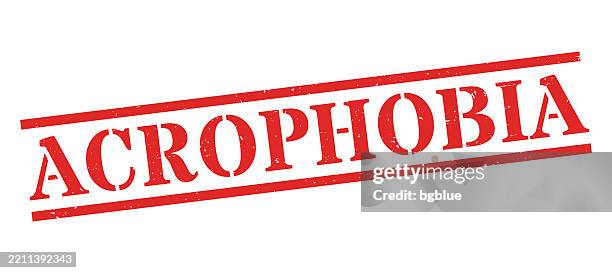 Acrophobia Red Rubber Stamp On Blank Background High-Res Vector Graphic ...