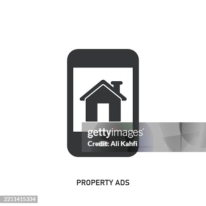 Property Ads glyph solid icon. Solid icon that can be applied anywhere, simple, pixel perfect and modern style. Property Ads glyph solid icon. Solid icon that can be applied anywhere, simple, pixel perfect and modern style.