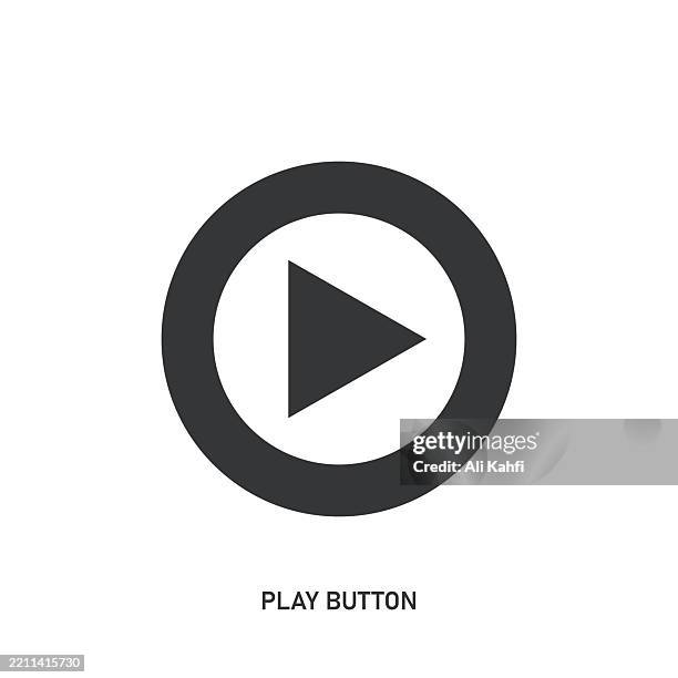 ilustrações de stock, clip art, desenhos animados e ícones de play button glyph solid icon. solid icon that can be applied anywhere, simple, pixel perfect and modern style. - apertar o botão