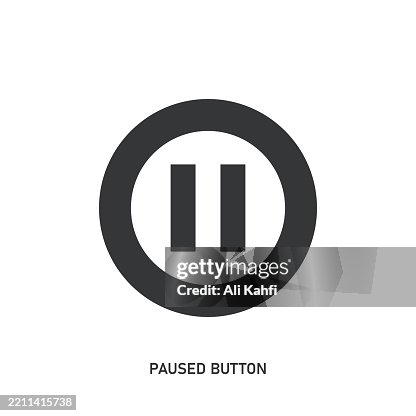 Paused Button glyph solid icon. Solid icon that can be applied anywhere, simple, pixel perfect and modern style. Paused Button glyph solid icon. Solid icon that can be applied anywhere, simple, pixel perfect and modern style.