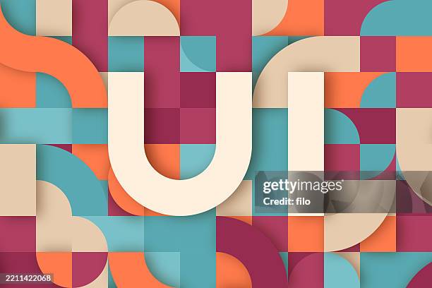 user interface ui acronym concept background - natural language processing stock illustrations