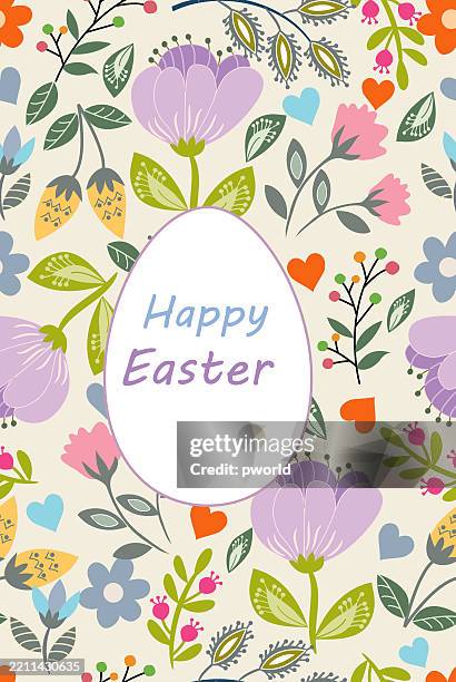easter seamless pattern . - easter seamless pattern stock illustrations