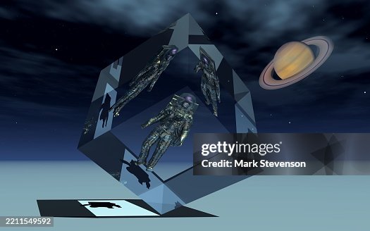 Astronaut Inside A Clear Cube Astronaut Inside A Clear Cube