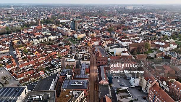 above odense city downtown - funen stock pictures, royalty-free photos & images