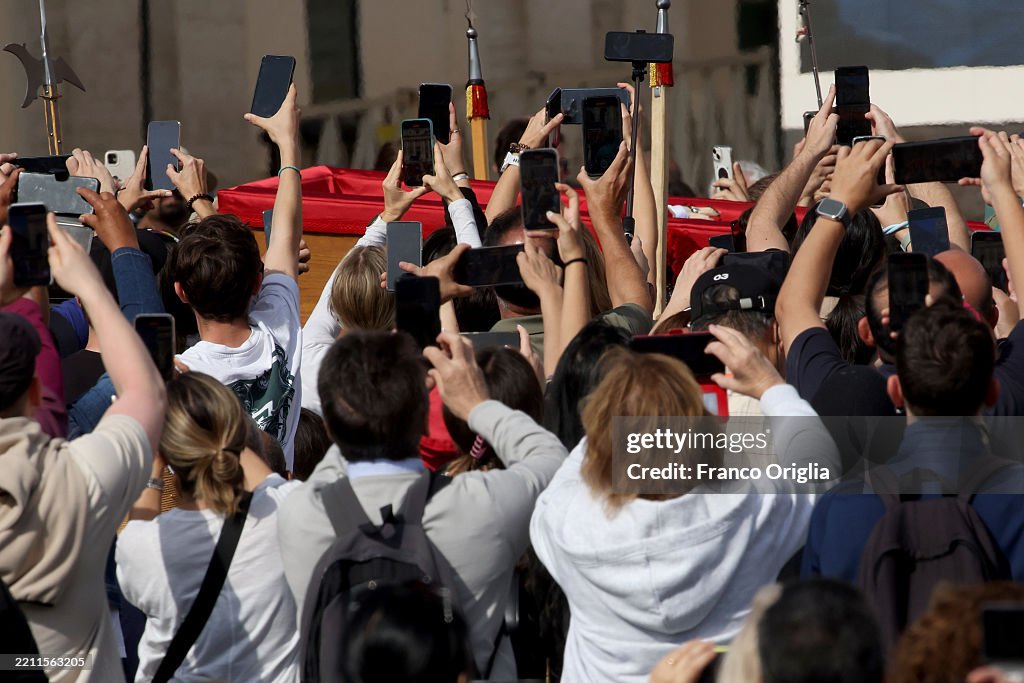 The Body Of Pope Francis Is Transferred To The Basilica St Peter To Lie In State