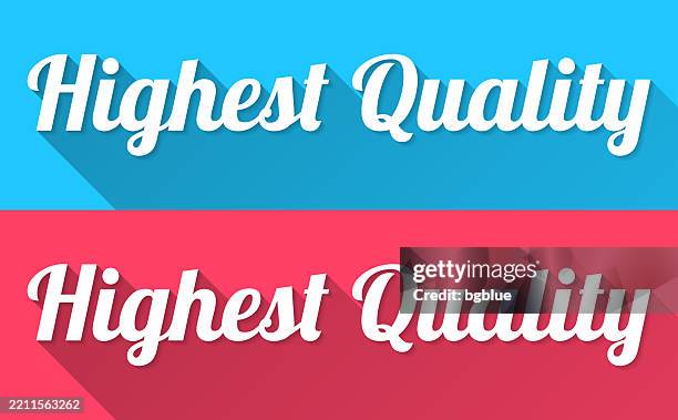 highest quality - flat design with long shadow on blue and red background - highest quality stock illustrations