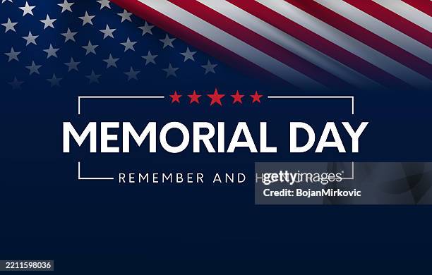 stockillustraties, clipart, cartoons en iconen met memorial day poster, background. remember and honor. vector - memorial day