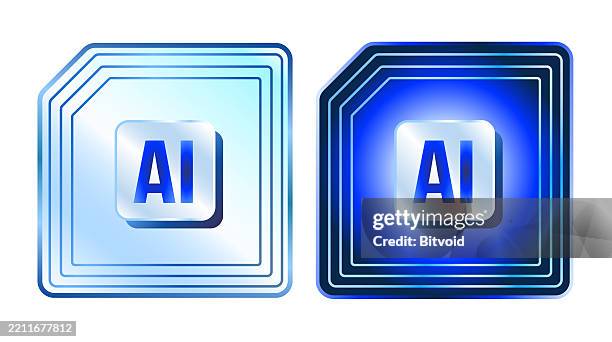 ai chip - engineering machinery stock illustrations
