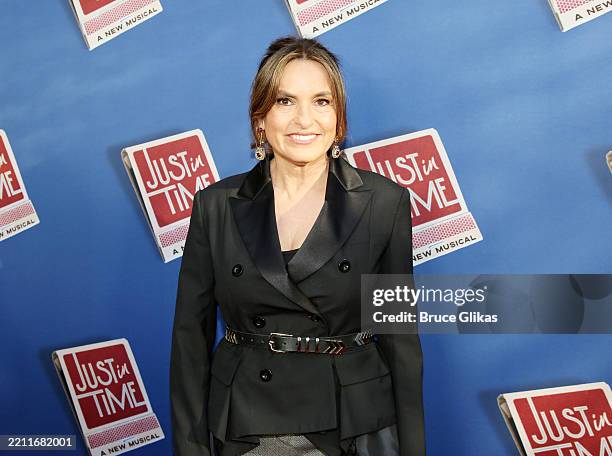 Mariska Hargitay poses at the opening night of the new Bobby Darin musical "Just in Time" on Broadway at The Circle in the Square Theatre on April...