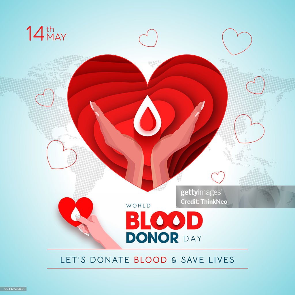 World Blood Donor Day poster, June 14.