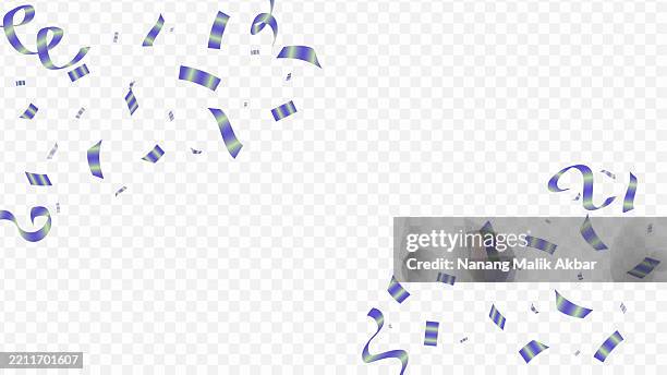 blue confetti falling with transparent background - spark transparent background stock illustrations