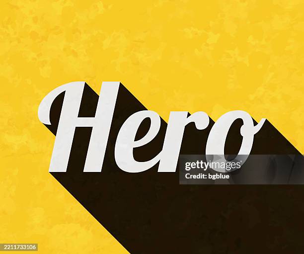 hero - text with long shadow on textured yellow background - gritty background texture stock illustrations