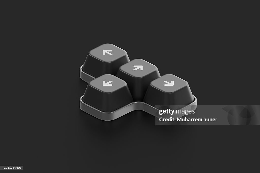 Direction Control Keyboard Cursor Keys Directional Keys Or Navigation Arrow Keys On 3d Isometric ...