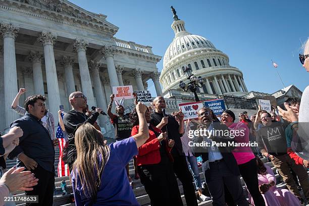 House Minority Leader, Hakeem Jeffries , Rev. Dr. Leslie Copeland-Tune, Associate General Secretary of the National Council of Churches USA, and U.S....
