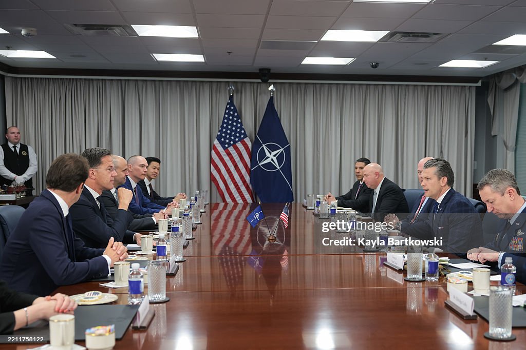 DOD Secretary Hegseth Meets With NATO Secretary General Rutte At The Pentagon
