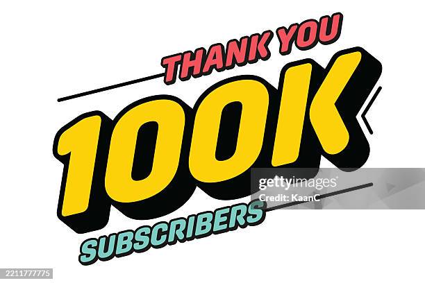 thanks 100000 subscribers. 100k subscribers celebration. vector stock illustration - meet new friends stock illustrations