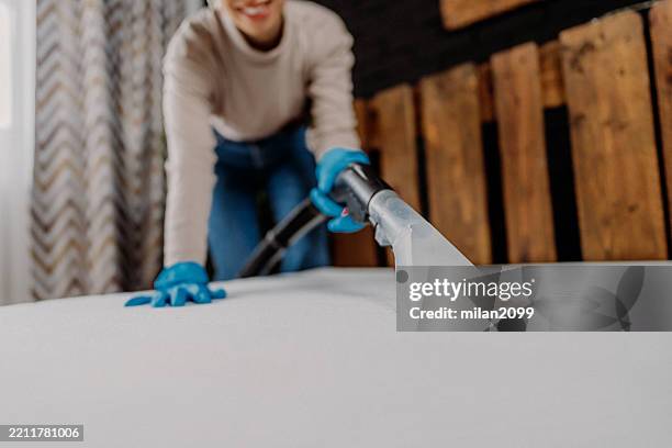 Cleaning The Mattress Stain High-Res Stock Photo