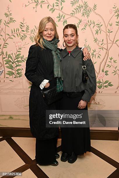 Lady Helen Taylor and Lady Estella Taylor attend launch event for luxury artisanal patisserie Naya on April 24, 2025 in London, England.