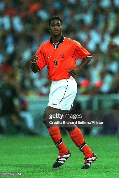 July 7: Patrick Kluivert of Holland running during the FIFA World Cup Finals 1998 Semi-Final match between Brazil and Holland at Stade Velodrome on...