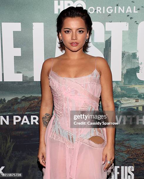 Isabela Merced attends Max and Complex Host An Advance Screening of "The Last of Us" Season 2 at NYA WEST on April 24, 2025 in Hollywood, California.