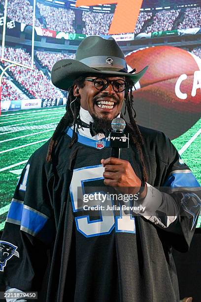 Cam Newton hosts the 4th&1 Draft Party at Smokey Stallion BBQ on April 24, 2025 in Atlanta, Georgia.