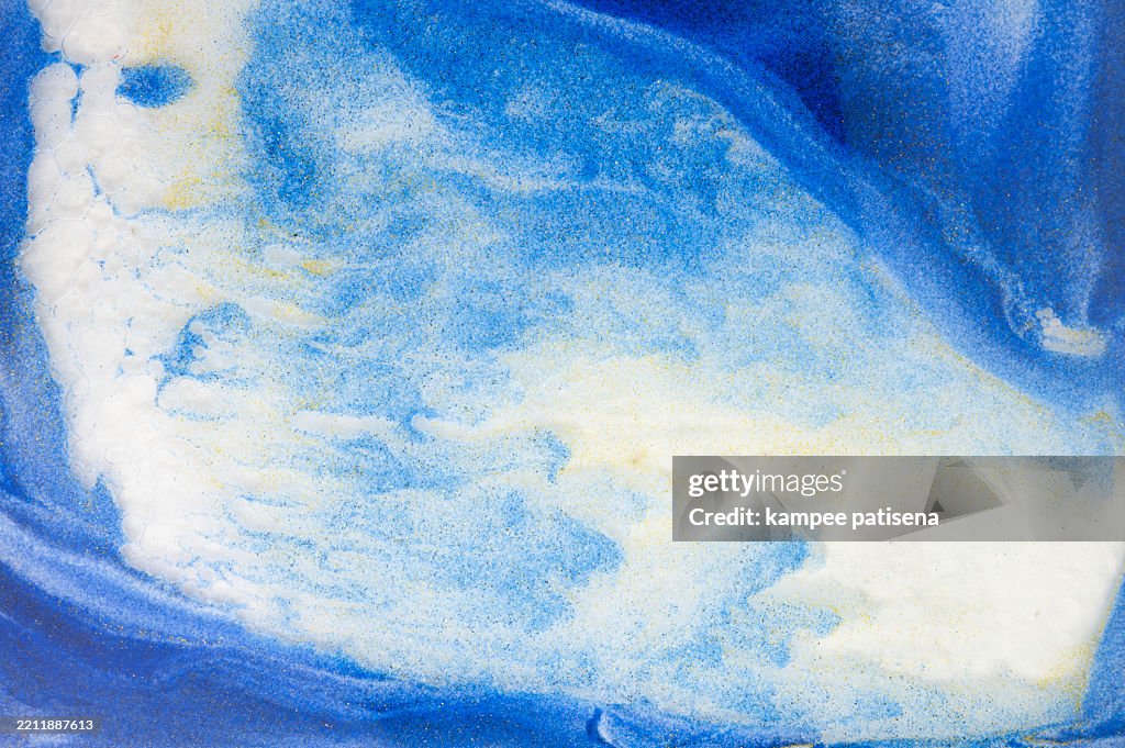 Blue and white glitter texture Sand art Background