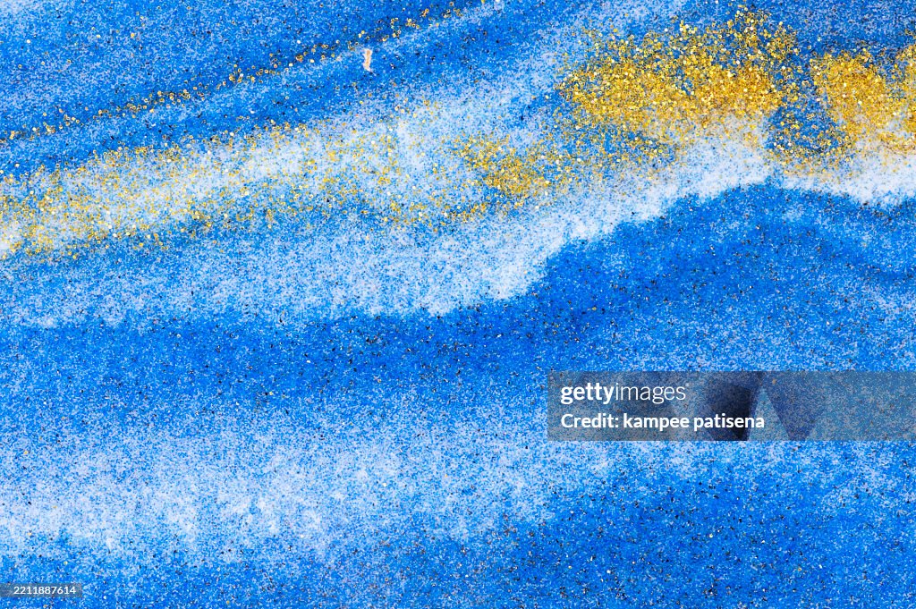 Blue and white glitter texture Sand art Background