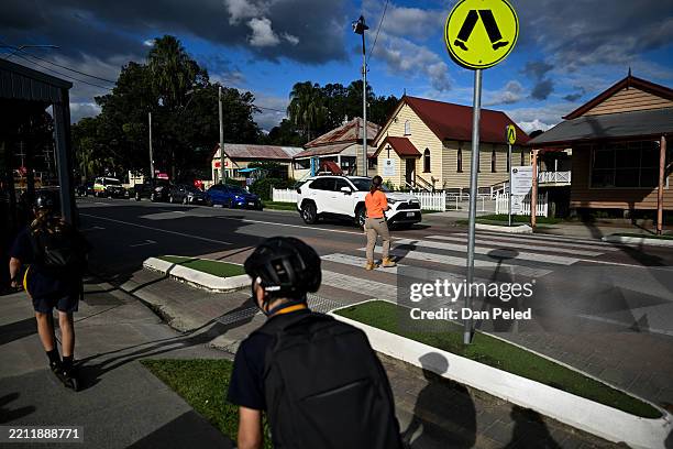Street scene in the short-yet-picturesque high street on April 23, 2025 in the suburb of Dayboro in Brisbane, Australia. Nestled in the outer...