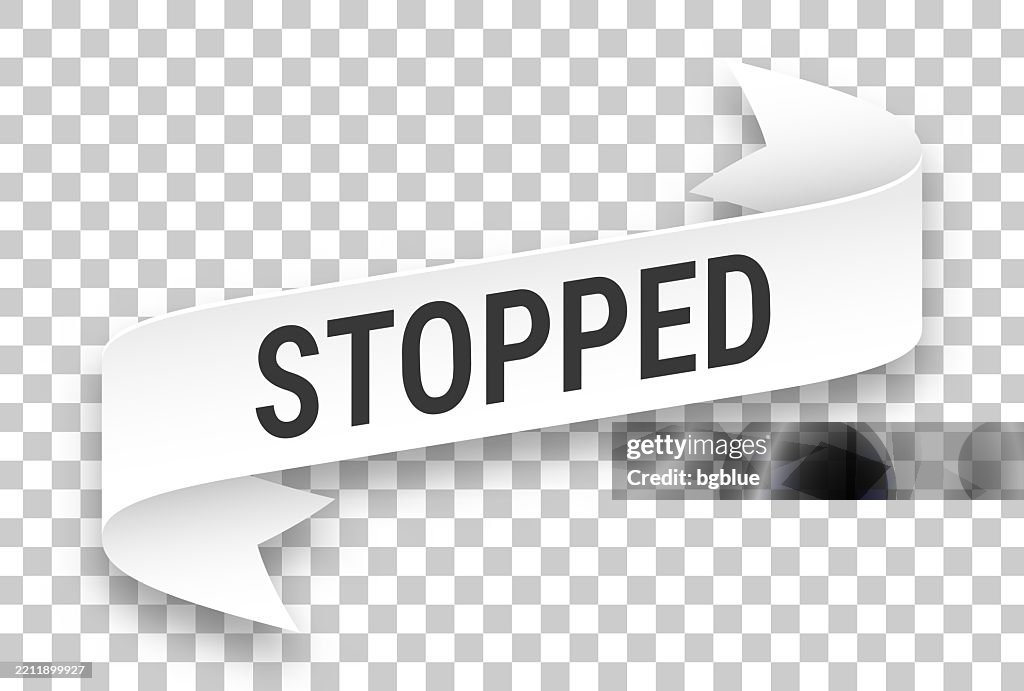 Detenido - Banner 3D sobre fondo transparente