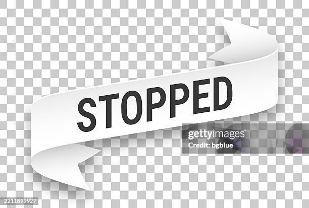 stopped - 3d banner on transparent background - pulled over by police stock illustrations