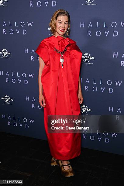 Rosamund Pike attends the UK Special Screening of "Hallow Road" at The Curzon Soho on April 28, 2025 in London, England.