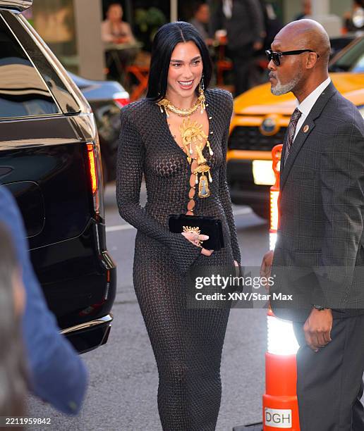 Dua Lipa is seen on April 28, 2025 in New York City.