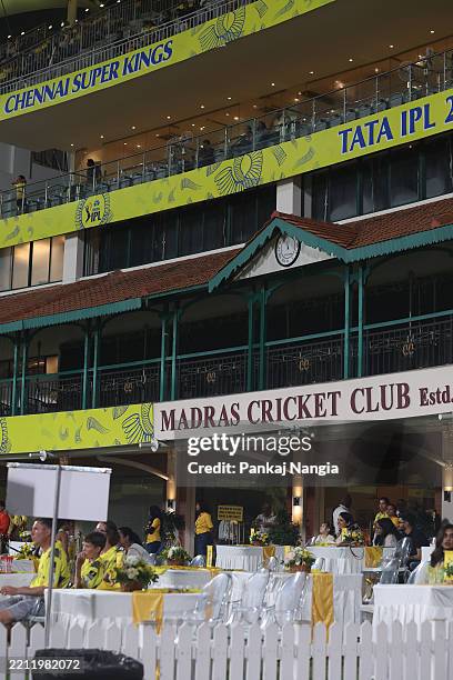 General view of the ground during the 2025 IPL match between Chennai Super Kings and Sunrisers Hyderabad at MA Chidambaram Stadium on April 25 in...