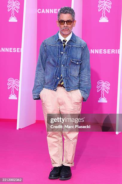 Manu Payet attends the Pink Carpet on Day Two during the 8th Canneseries International Festival at Palais des Festivals on April 25, 2025 in Cannes,...